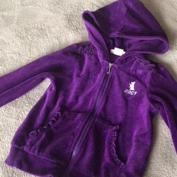 Girly Purple Velour Juicy Couture Sweatsuit Sz S - Picture 3 of 6